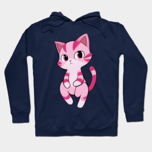 Adorable Pink Cat - Cute Baby Feline Hoodie